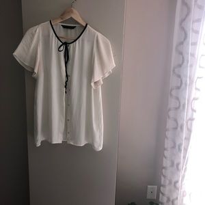 Zara bow tie blouse